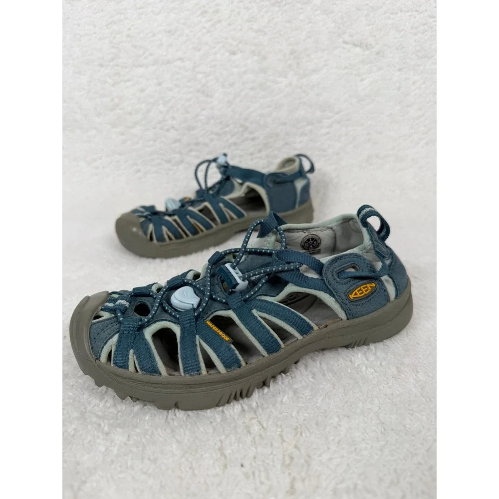 Keen Waterproof Sandals Kids Size 1 Blue Sport Hiking Bungee Strappy‎ 1012310